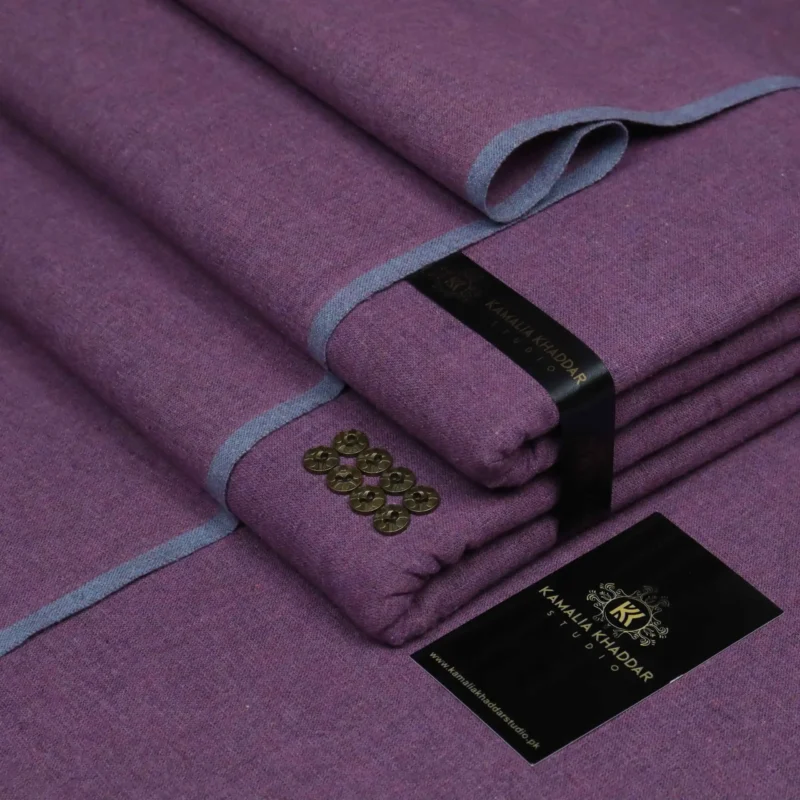 Winter Khaddi Special Collection Royal Purple khaddar fabric for men