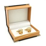 Royal Golden Crown Cufflinks – Regal Style for Men