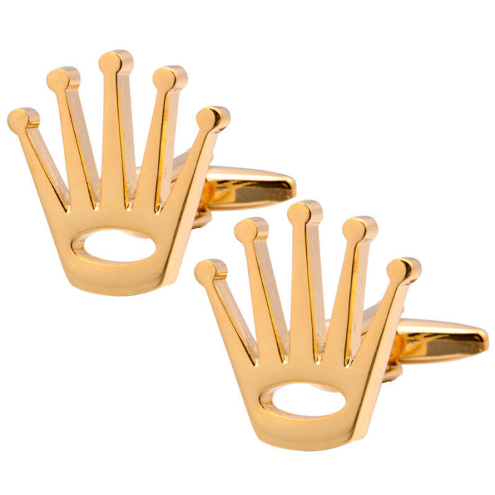 Royal Golden Crown Cufflinks Regal Style for Men view 2